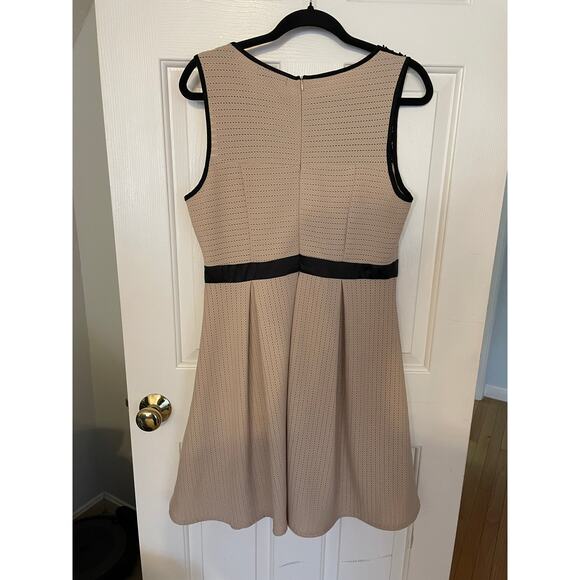 Anthropologie RYU Dress Large Lace Black Beige Lined Style RDA3635-F4T3 Zip Back - Picture 2 of 10